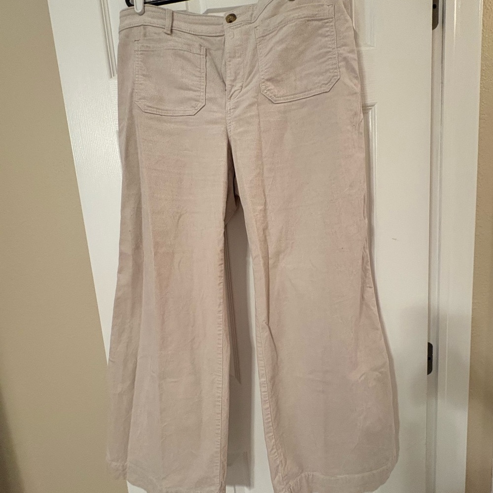 LOFT Palmer Corduroy Pants Beige